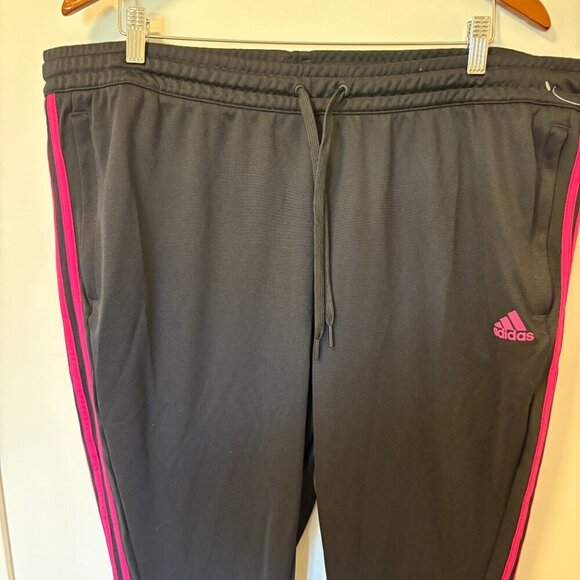 ADIDAS Womens Black & Pink, Sereno AEROREADY Track Pants, Size 3XL Jogging - Picture 7 of 14